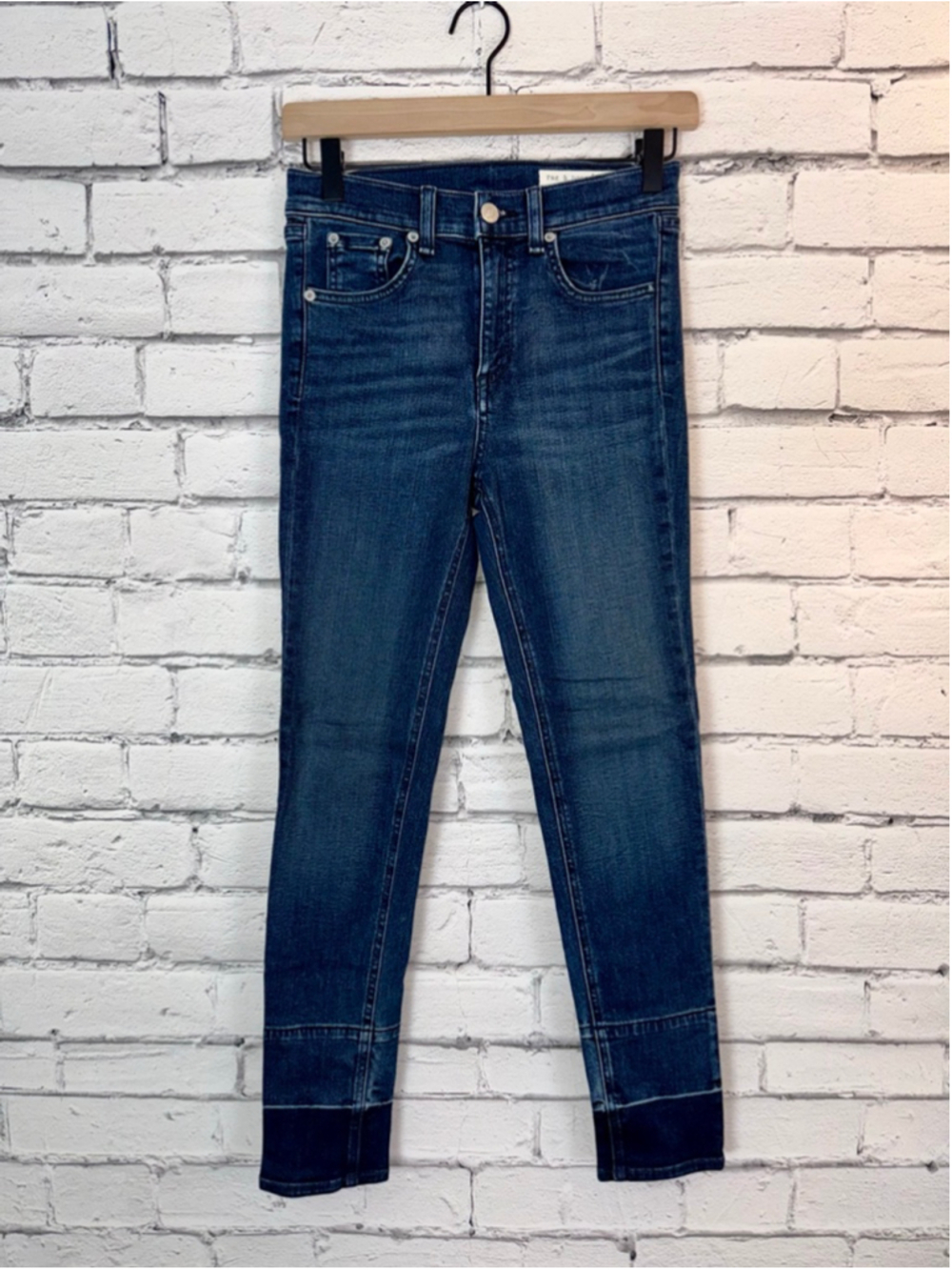 Women's rag & bone jeans Blue High Rise Ankle Skinny Jeans Size 24 (US size 0)